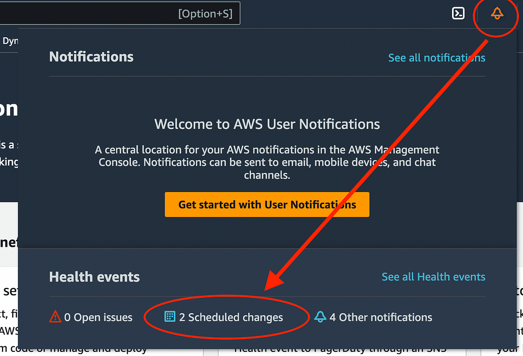 AWS Scheduled Changes