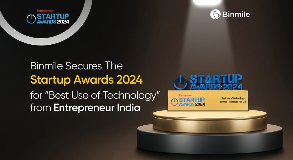 Binmile Wins Startups Award 2024 for Tech Excellence