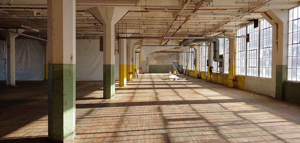 Empty warehouse space. Photo: J. M. Johnson