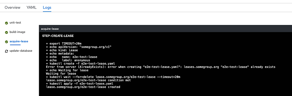 Output of the acquire-lease task