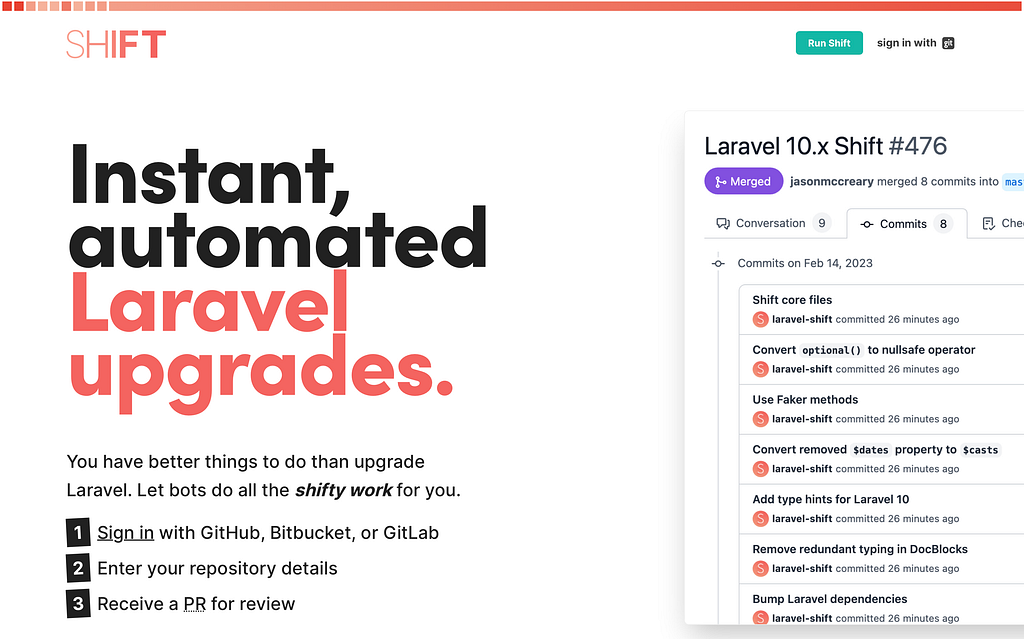 Image for Upgrades made easy with Laravel Shift