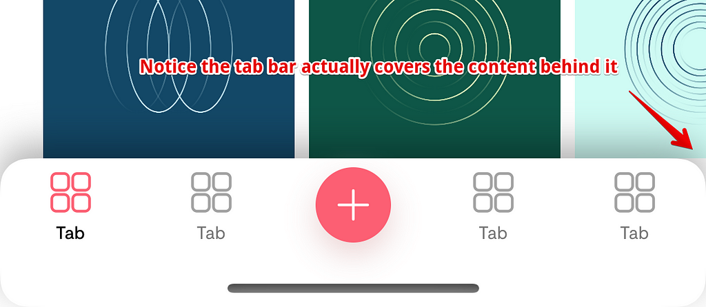 TabView with rounded corners and shadow using layer (hiding content behind it)