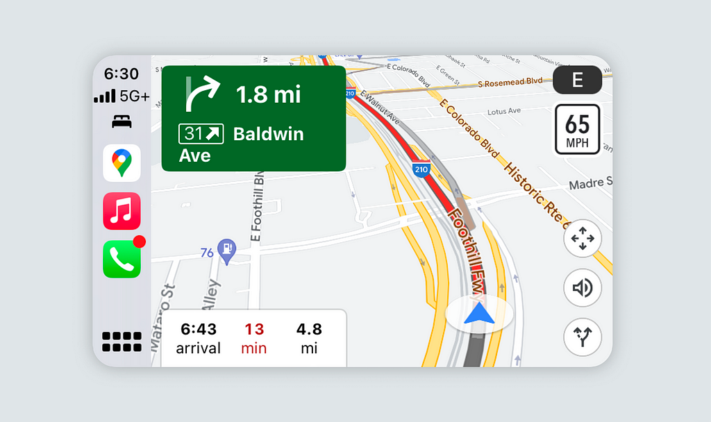 GoogleMaps Highway Navigation