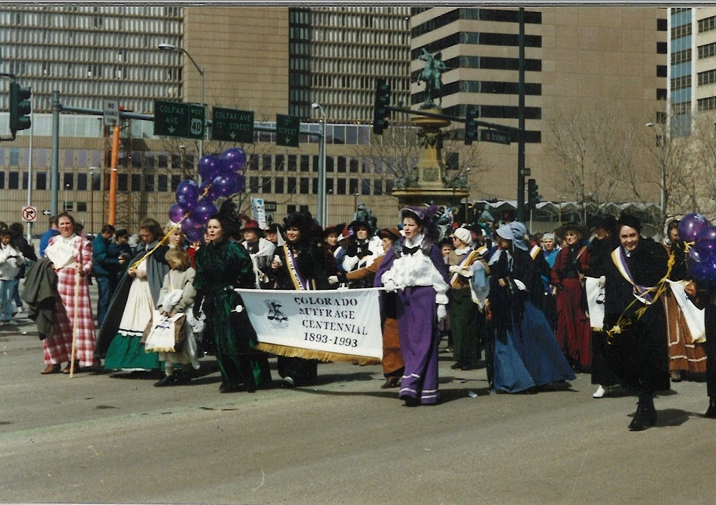 Parade celebrating 100 years of Women’s Suffrage in Colorado