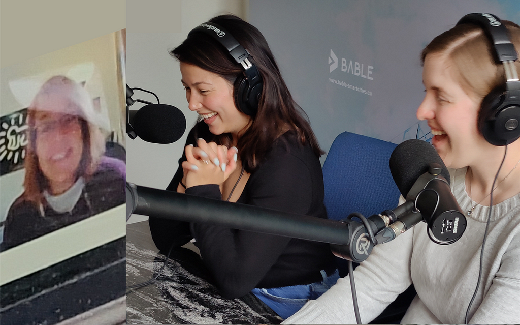 Recording of the podcast episode with Jill Warren, host Tamlyn Shimizu and Shannon Macika in the BABLE studio