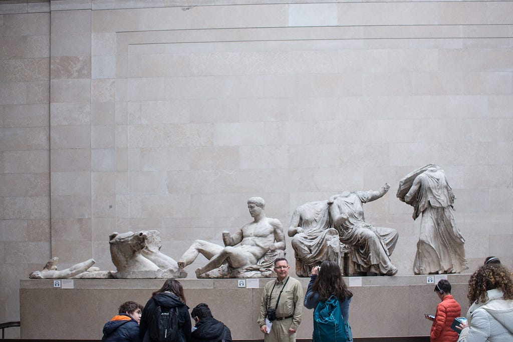 ELGIN MARBLES on display at British Museum