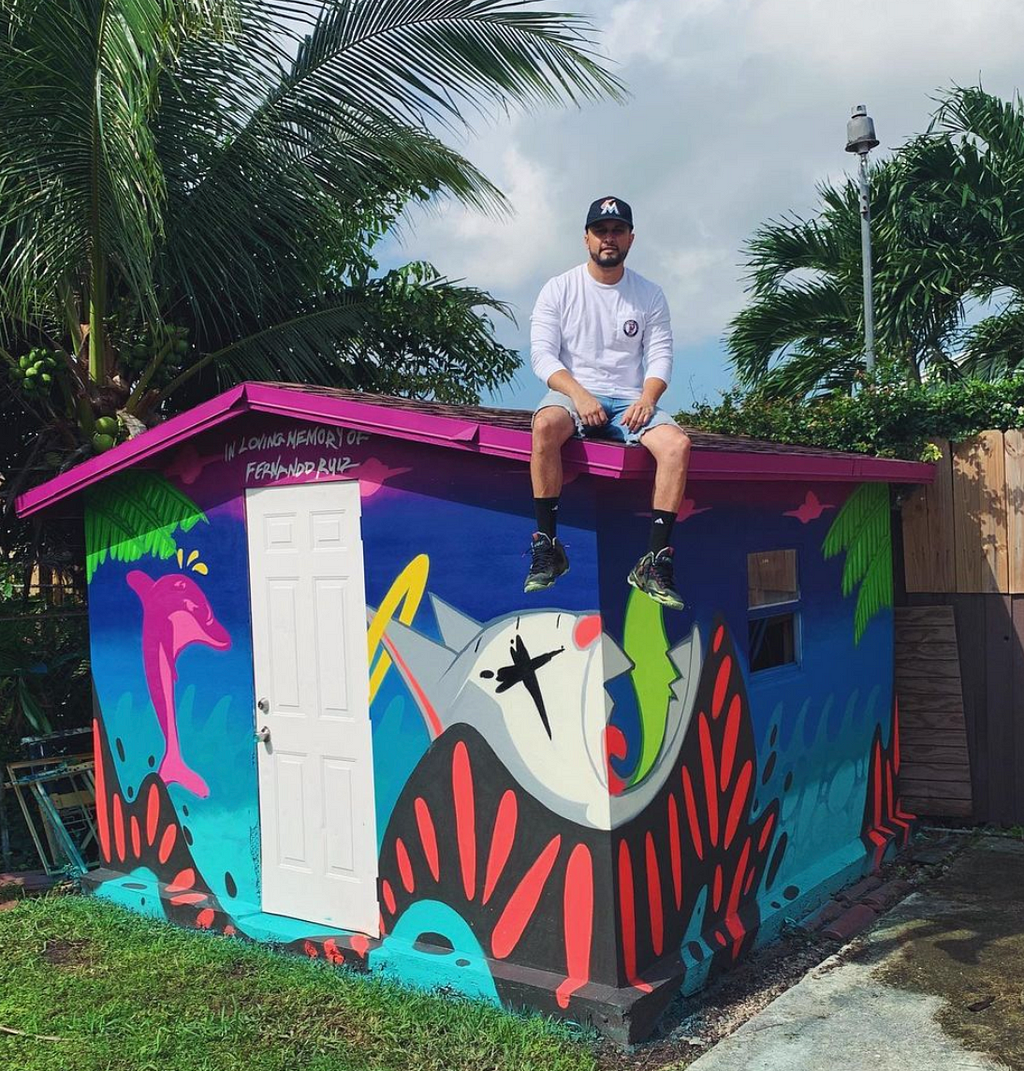 custom sneaker artist, gatovalue, in Miami, Florida