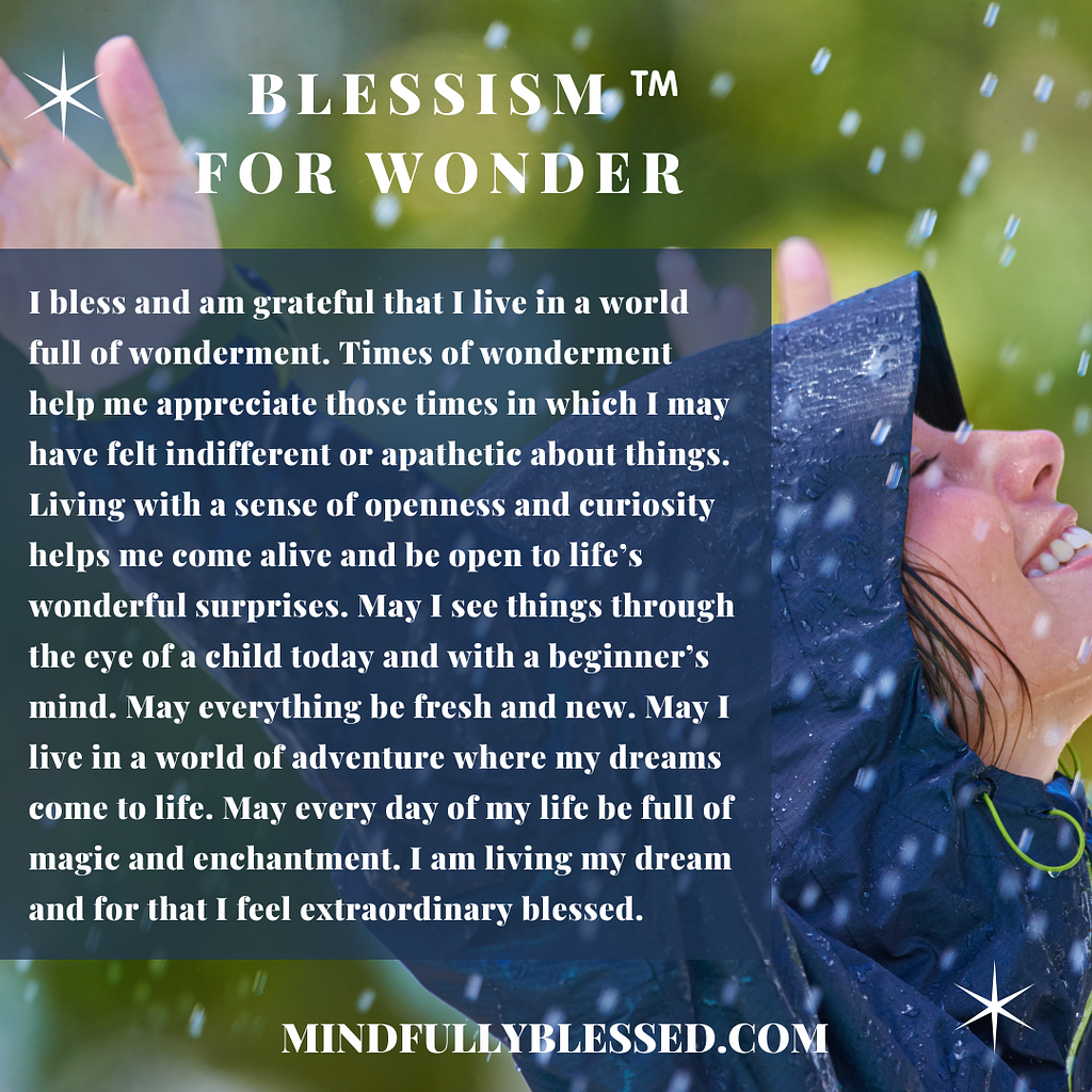 Description of a Blessism for Wonder.