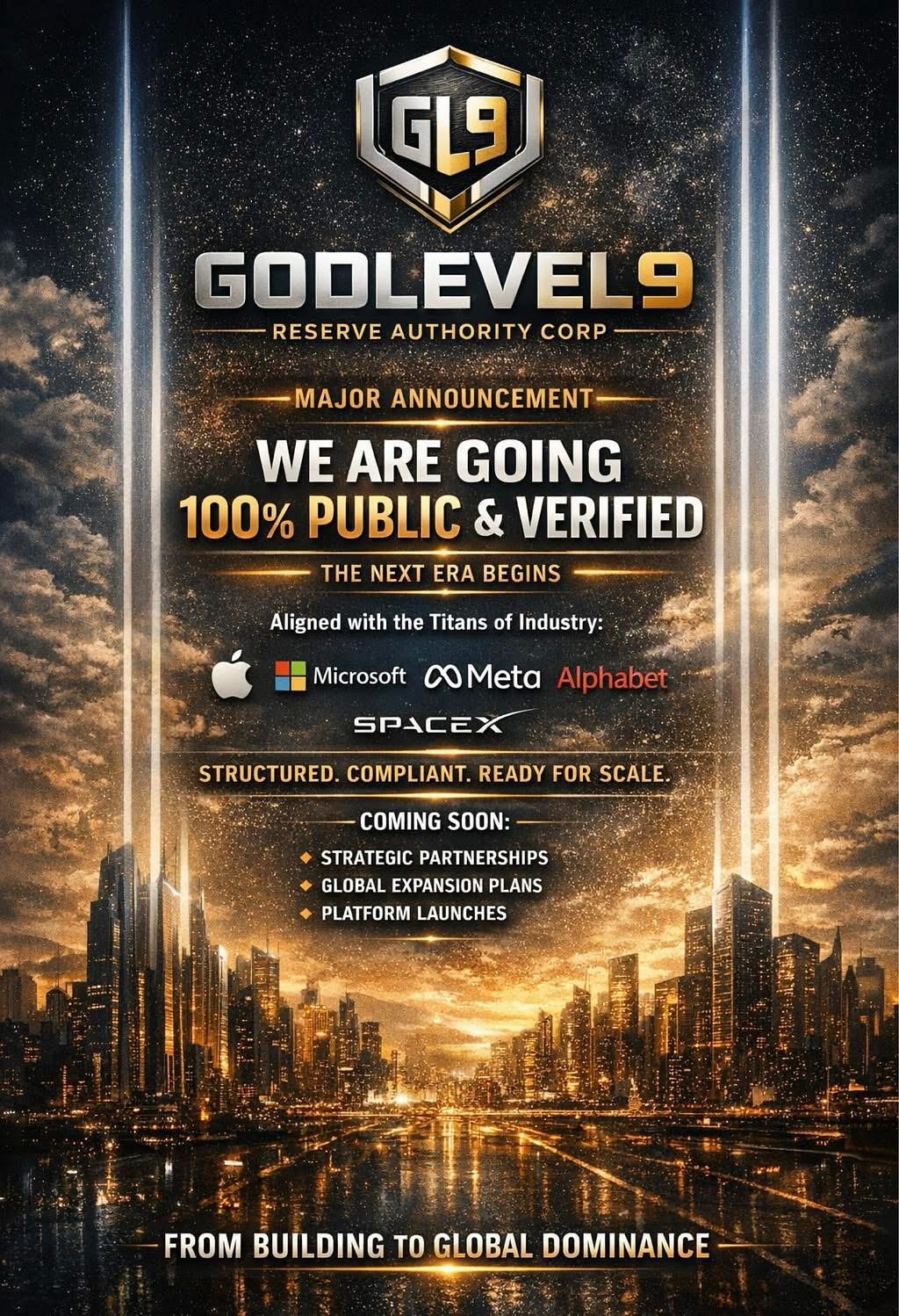  OFFICIAL ANNOUNCEMENT