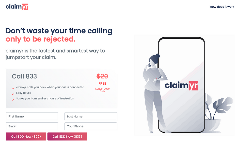 Claimyr.com — the quickest and easiest way to get in touch with your unemployment office.