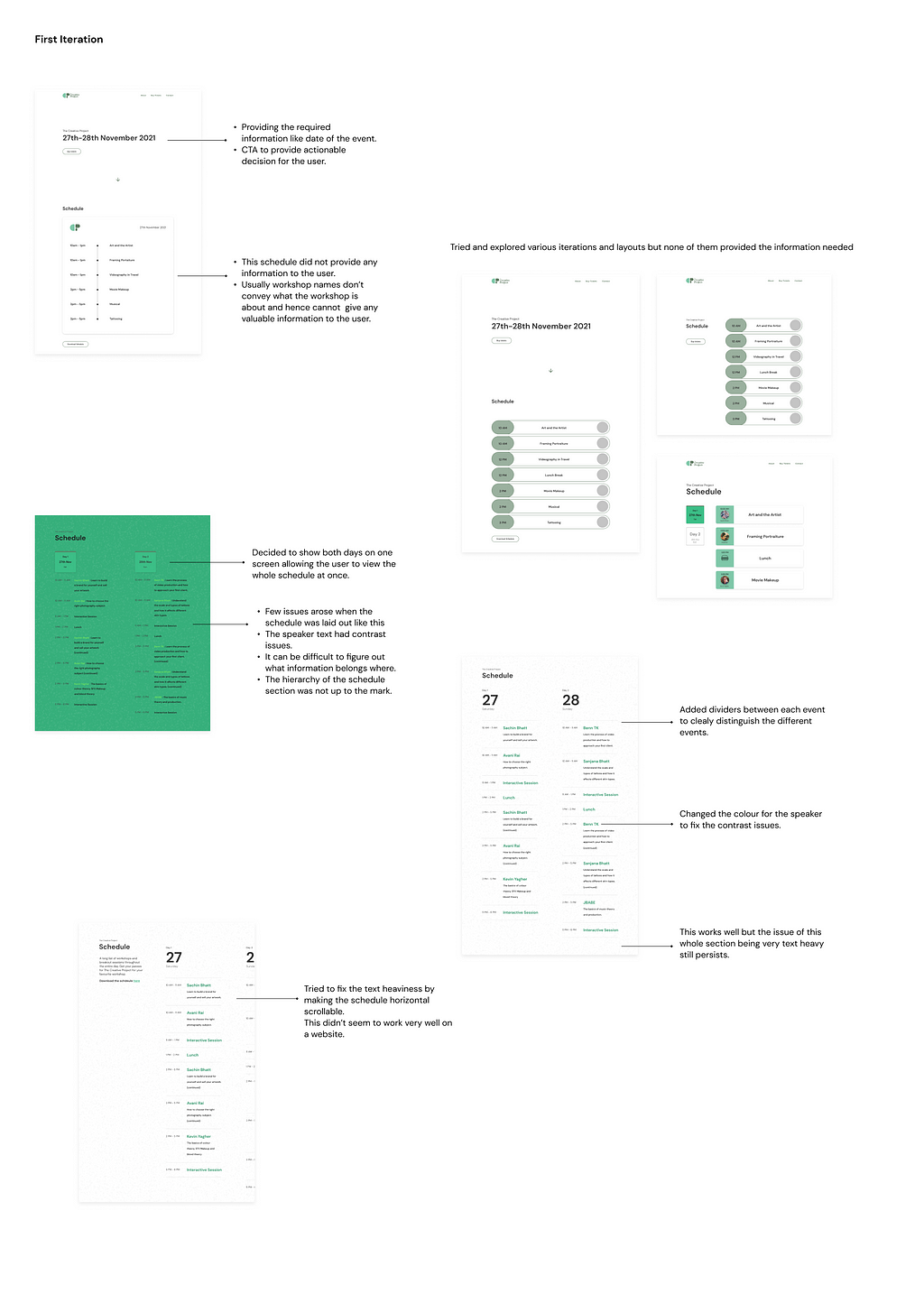 schedule initial iteration