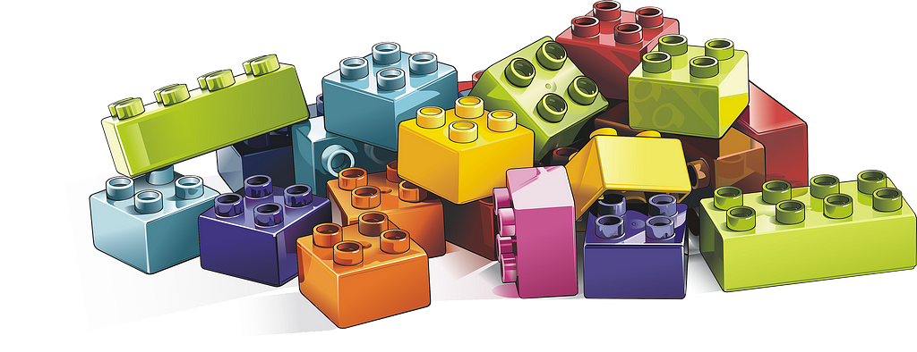 Colourful lego blocks