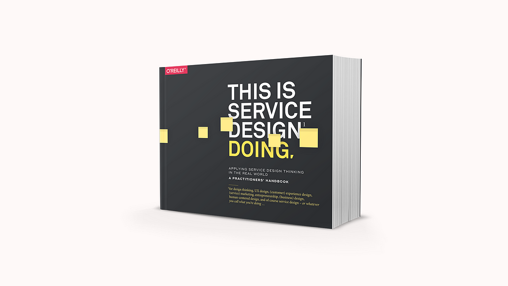 Artwork includes a picture of the book This is Service Design Doing