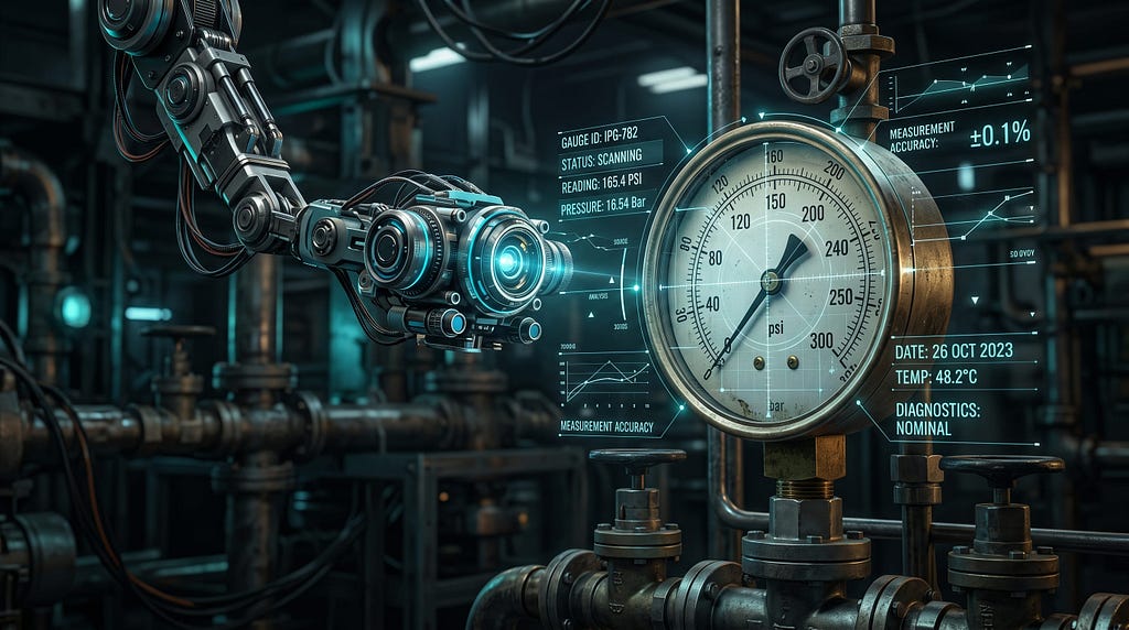 gemini Robotics ER 1.6 AI reading industrial pressure gauge