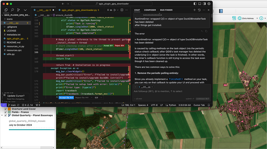 Stories by Chris Holmes on Medium - Coding QGIS Plug-ins with AI coding tools