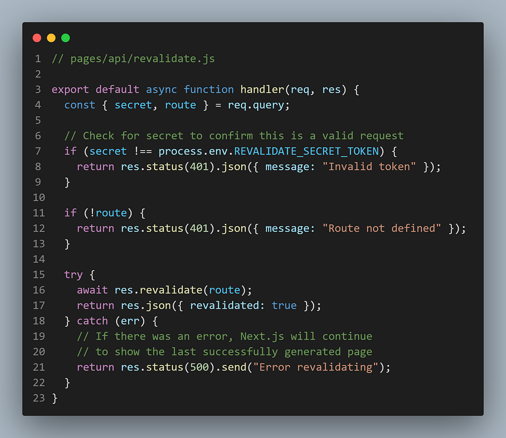 revalidate api route main logic