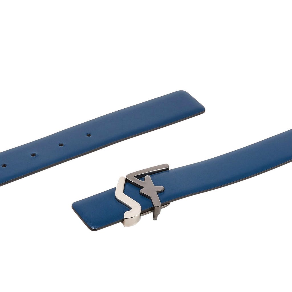 SF buckle blue leather