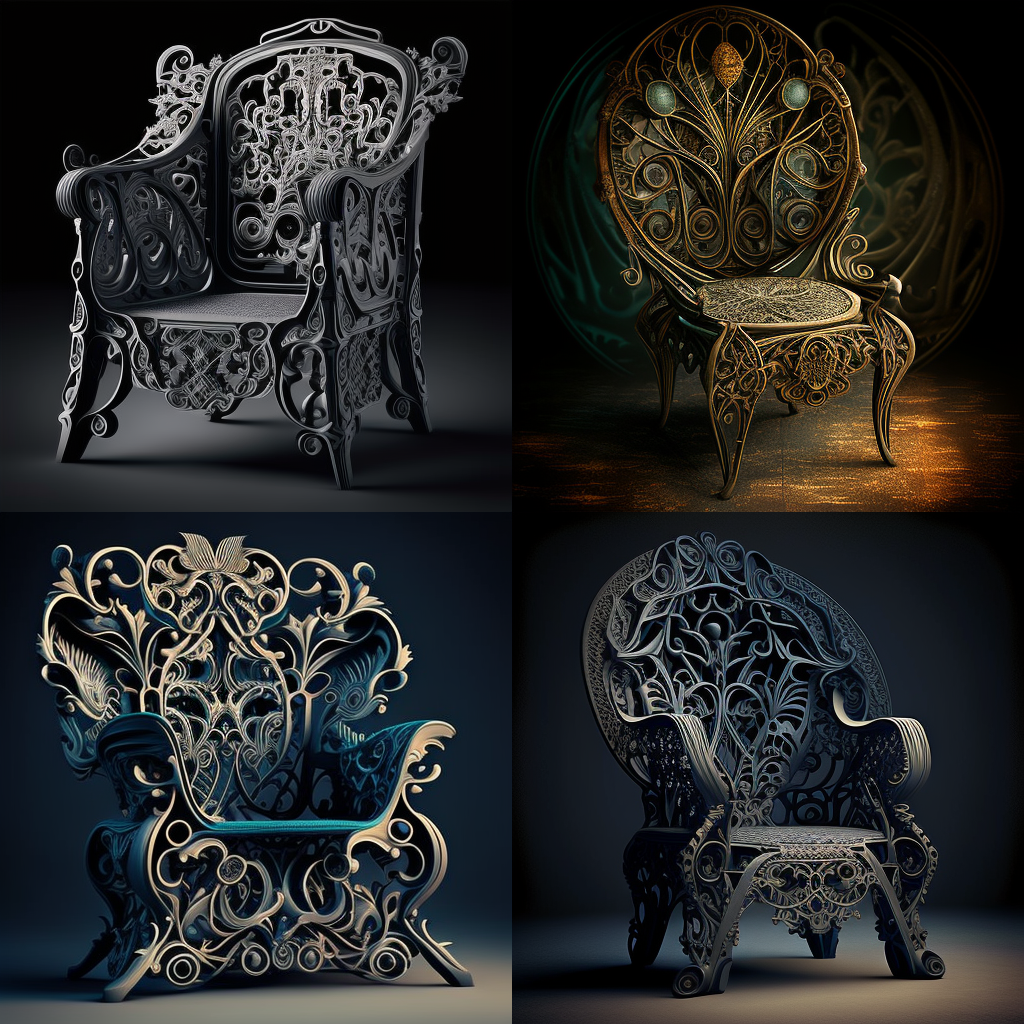chairs, intricate