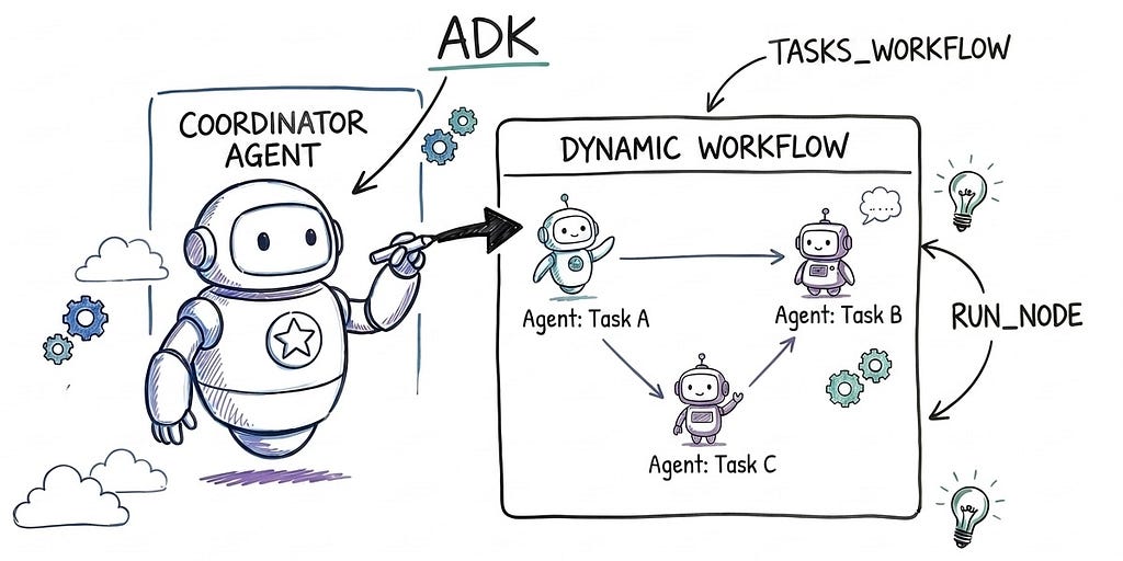 The (no longer) missing multi-agent pattern: triggering dynamic workflows from an agent