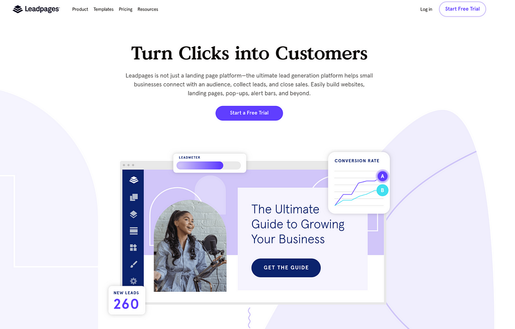 Leadpages landing page builder