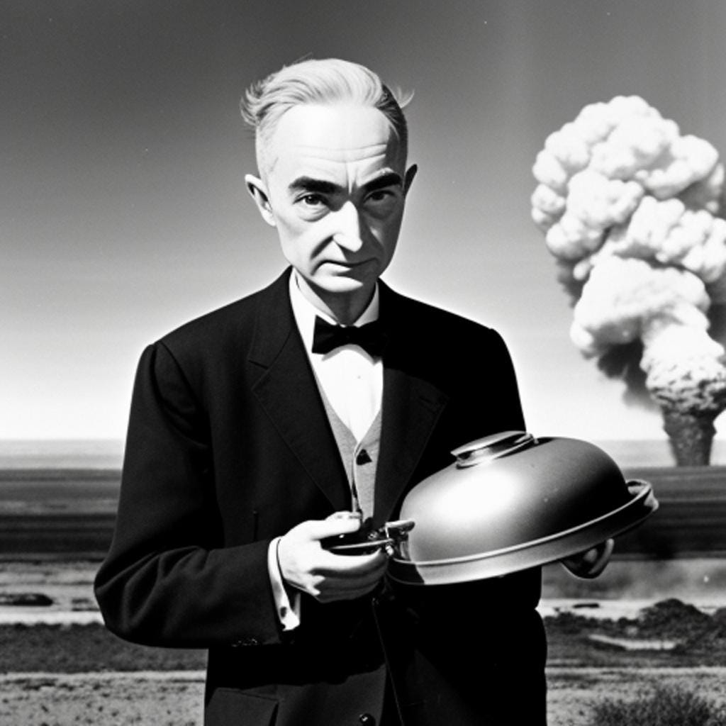 AI generated image of Opppenheimer