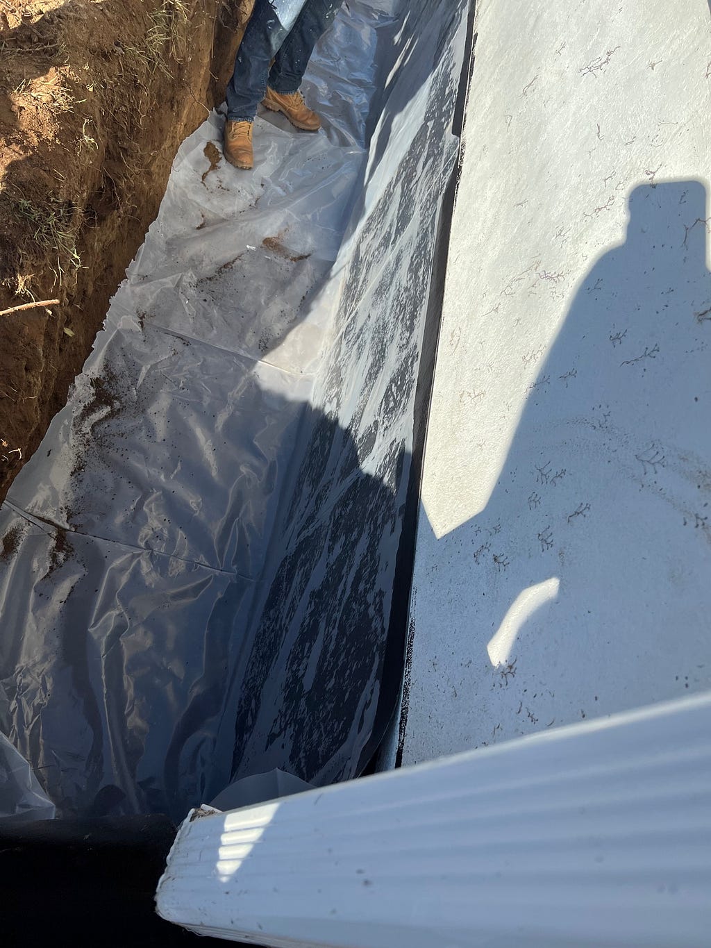 4 mil plastic sheeting over the ice and water shield barrier- basement waterproofing