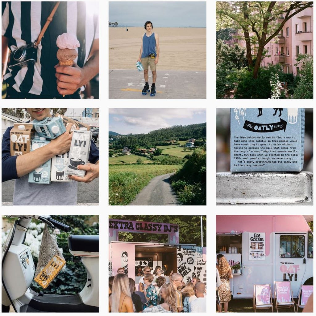 Oatly’s social media feed