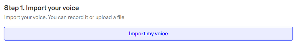 The above button is used to import the speech file into the application.
