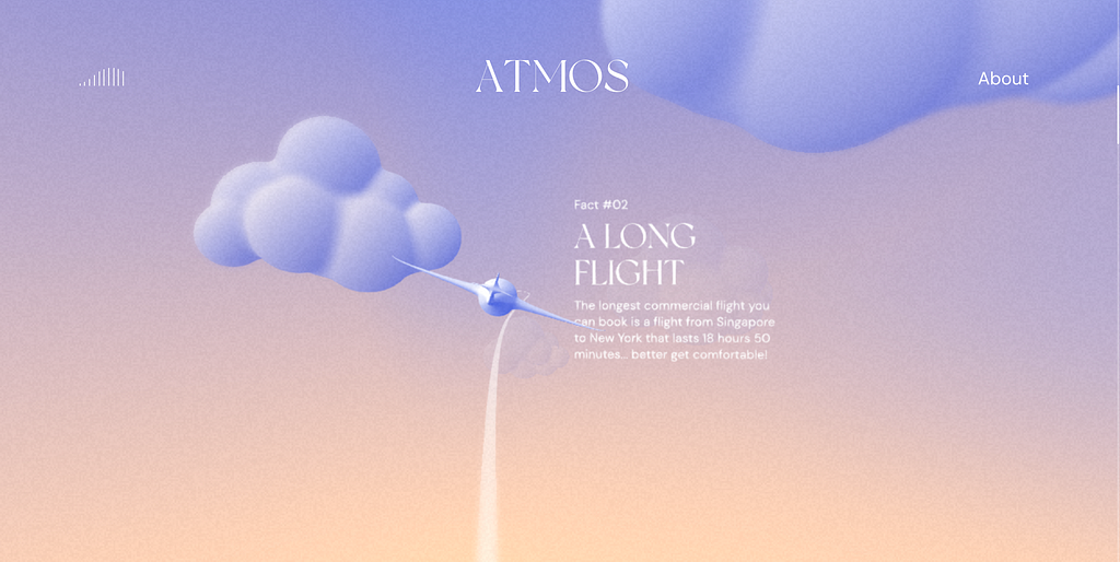 A screenshot from an immersive website illustrating the history of aviation by allowing the user to scroll into timeline. Designed by Leeroy Design.