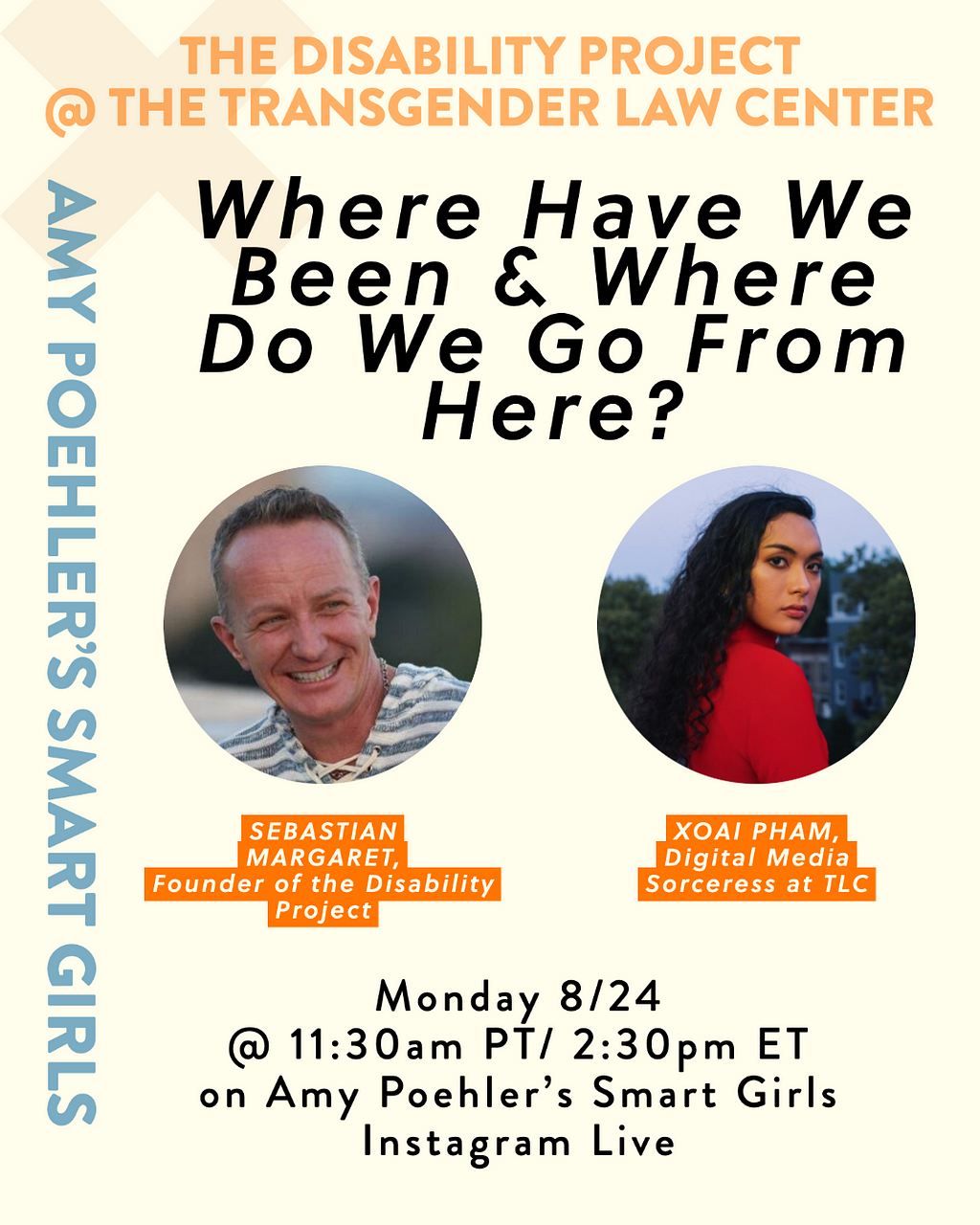 Graphic for “Where Have We Been and Where Do We Go From Here?” an IG live conversation with Sebastian Margaret and Xoai Pham