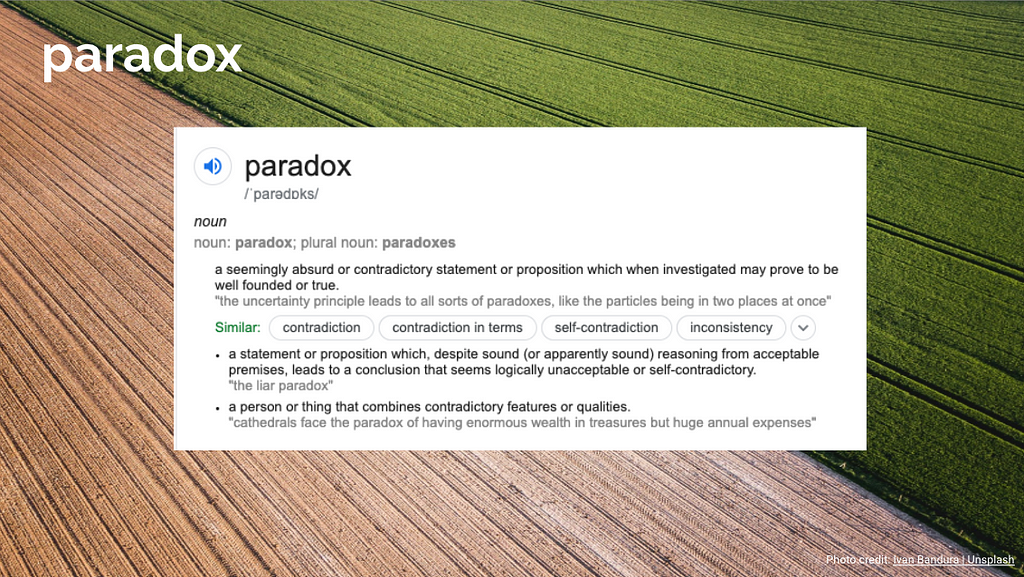The Google definition of paradox