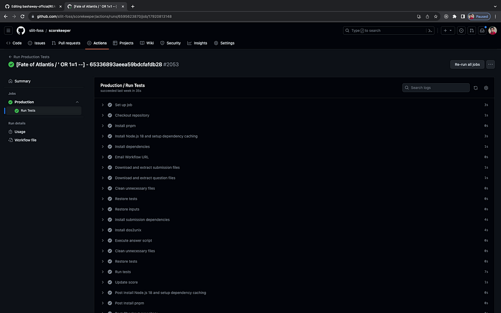 Workflow Steps