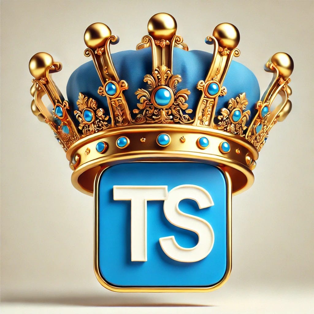 Typescript logo with a crown