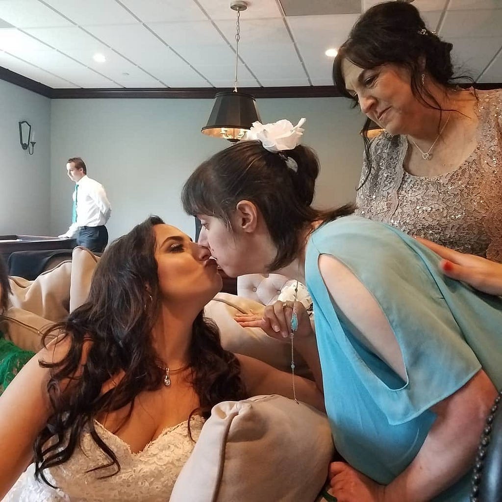My sister, mom and me on my wedding day.