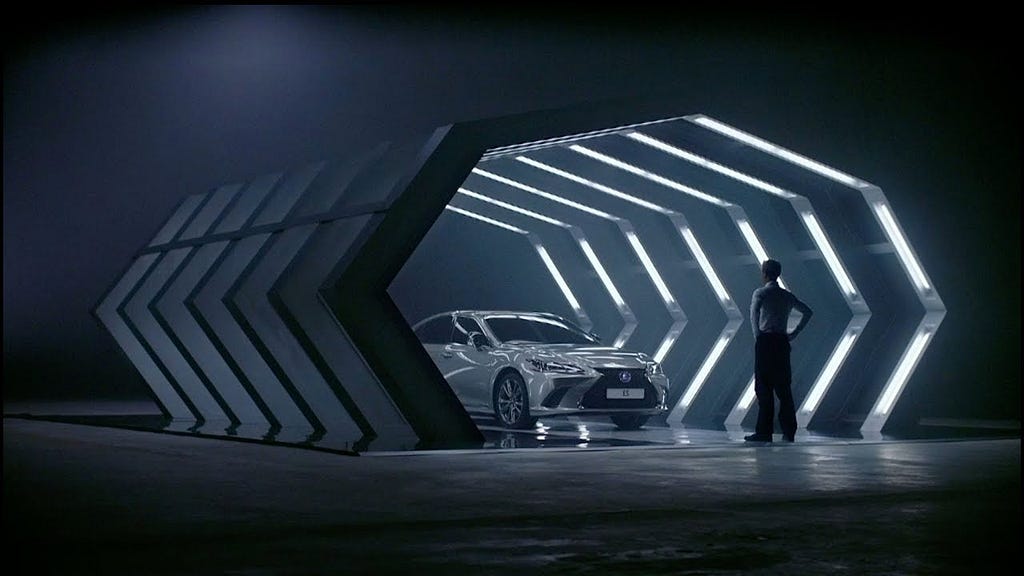 A screen shot of the AI-scripted Lexus advert