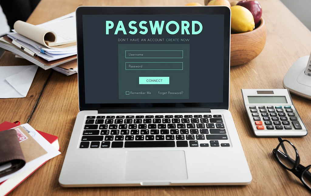 A laptop with a password log-in displaying on the screen. #hackers #hacking #cybersecurity #awareness #passwords #passwordmanager 11 Tips to Avoid Getting Hacked — by Jonse Teopiz
