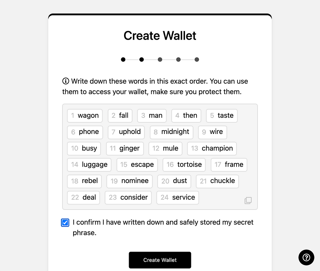 Elrond Wallet — mnemonic word list