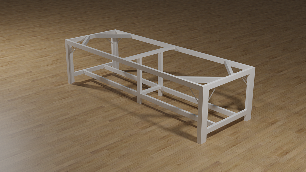 Rendu 3D de la structure de la table