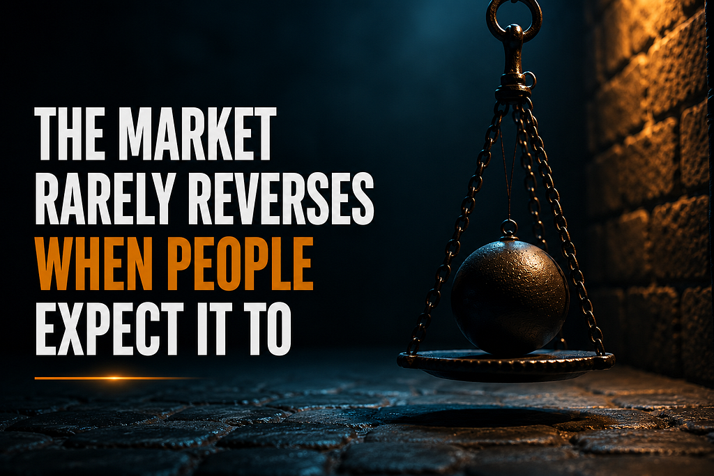 The Market Rarely Reverses When People Expect It To