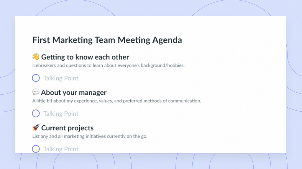 https://fellow.app/meeting-templates/first-marketing-team-meeting-agenda/