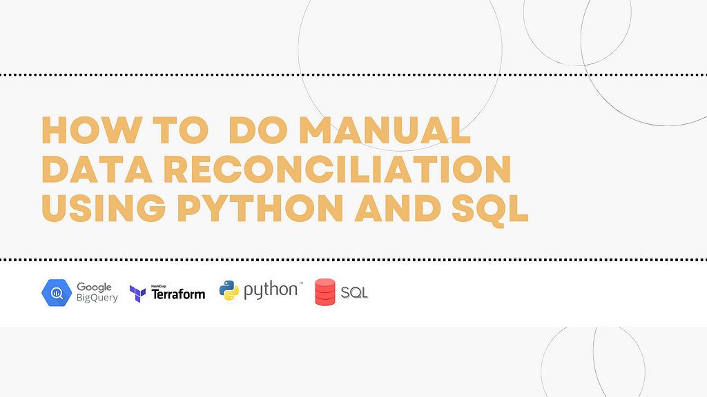 Manual data reconciliation using python and SQL