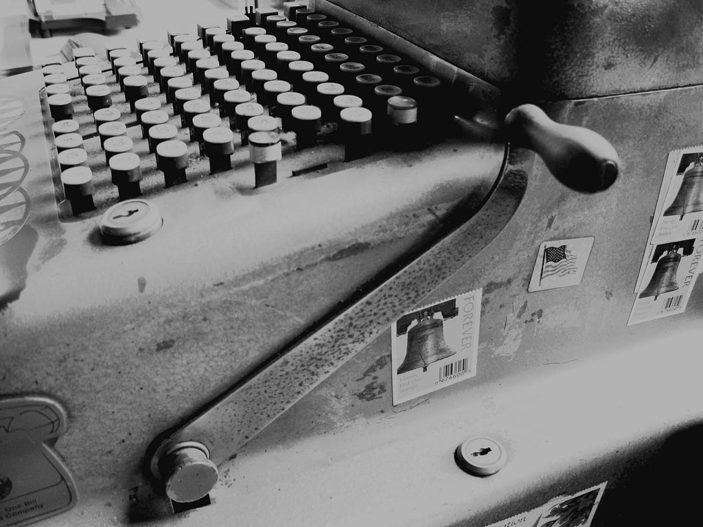 A very old typewriter