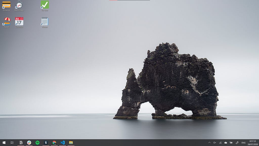 Notion shortcuts on Windows desktop