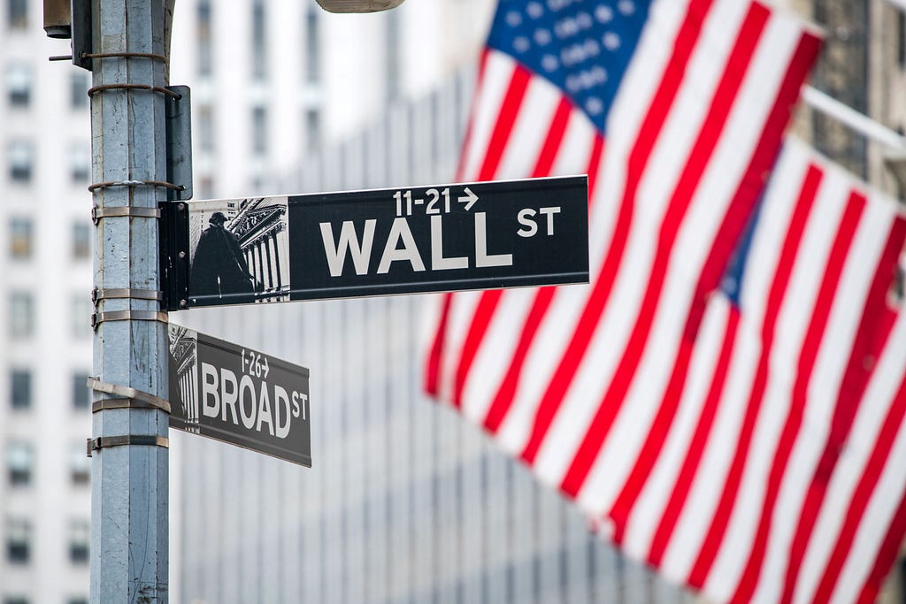 Wall Street in New York City, USA