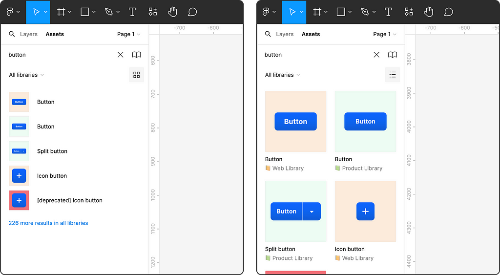 Scanning and recognizing differences between similar components on both layouts is way easier.