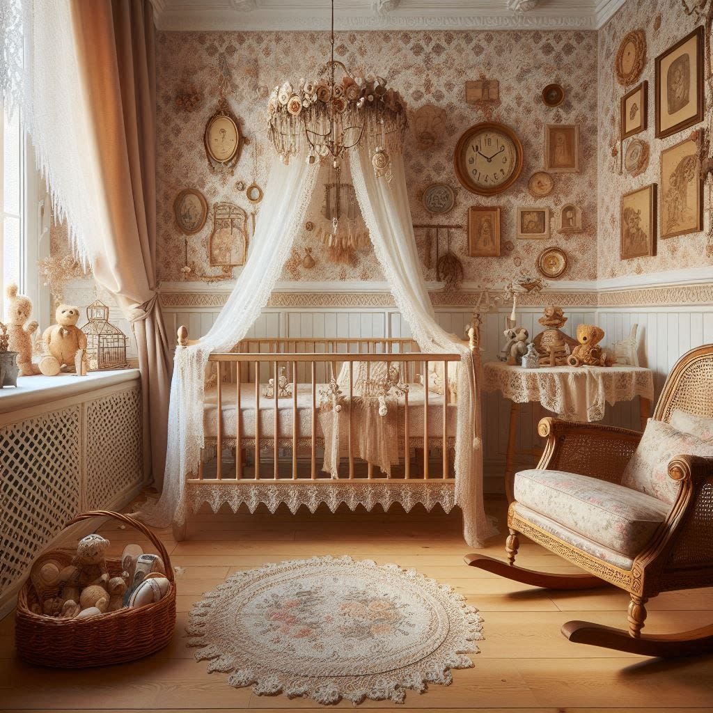 Vintage inspired nursery