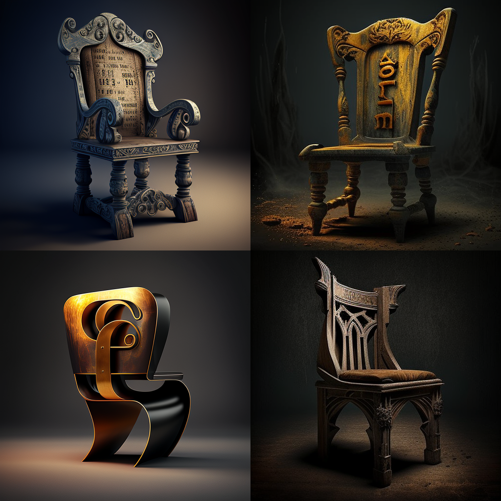 chairs, font