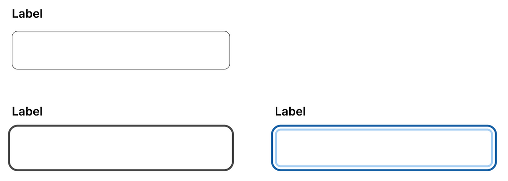 An example where the border of a text input is made transparent on focus, the box-shadows give the appearance of the input growing and the border getting thicker.