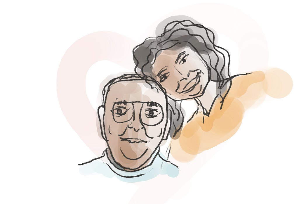 An older man and young girl