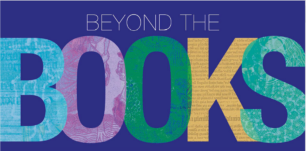 An image showing the title of the ‘Beyond the Books’ event